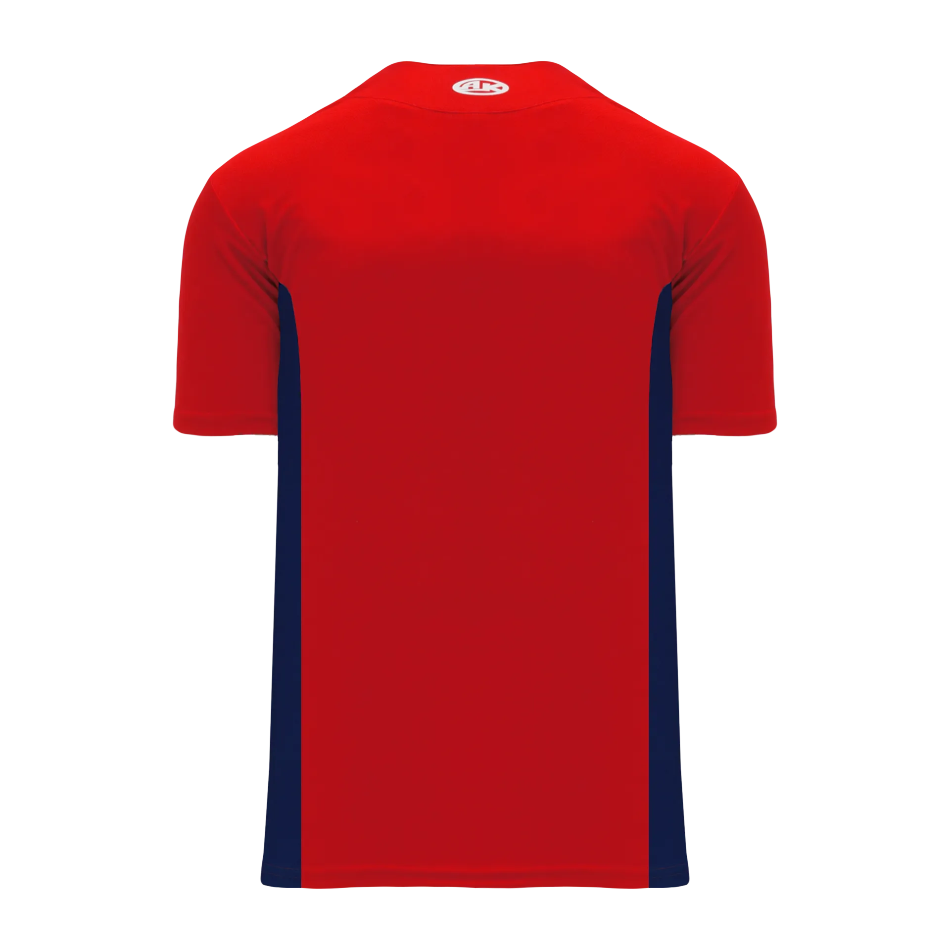 Athletic Knit (AK) BA1343Y-268 Youth Red/Navy One-Button Baseball Jersey