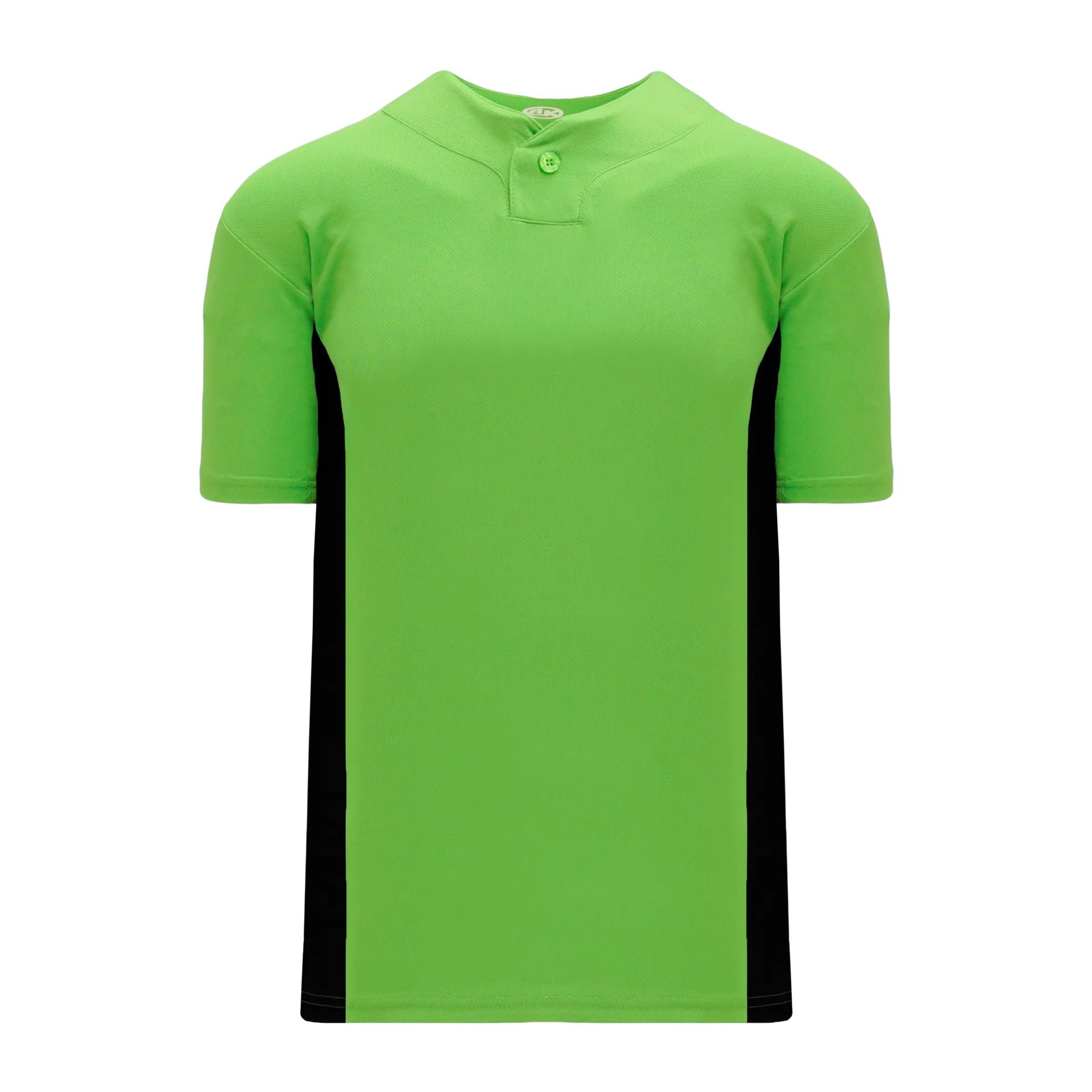 Athletic Knit (AK) BA1343Y-269 Youth Lime Green/Black One-Button Baseball Jersey