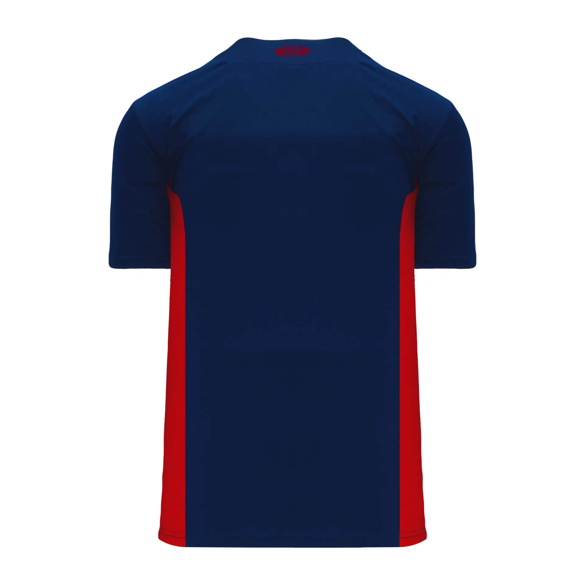Athletic Knit (AK) BA1343Y-285 Youth Navy/Red One-Button Baseball Jersey