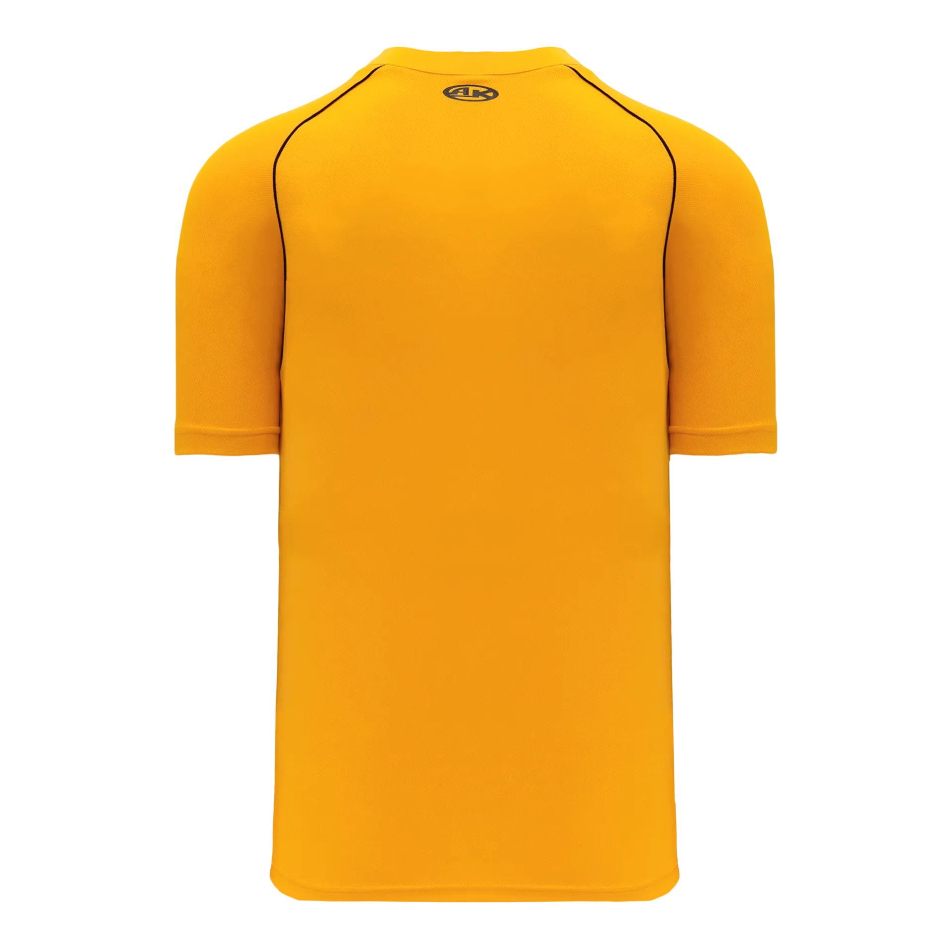 Athletic Knit (AK) BA1344A-213 Adult Gold/Black Two-Button Baseball Jersey