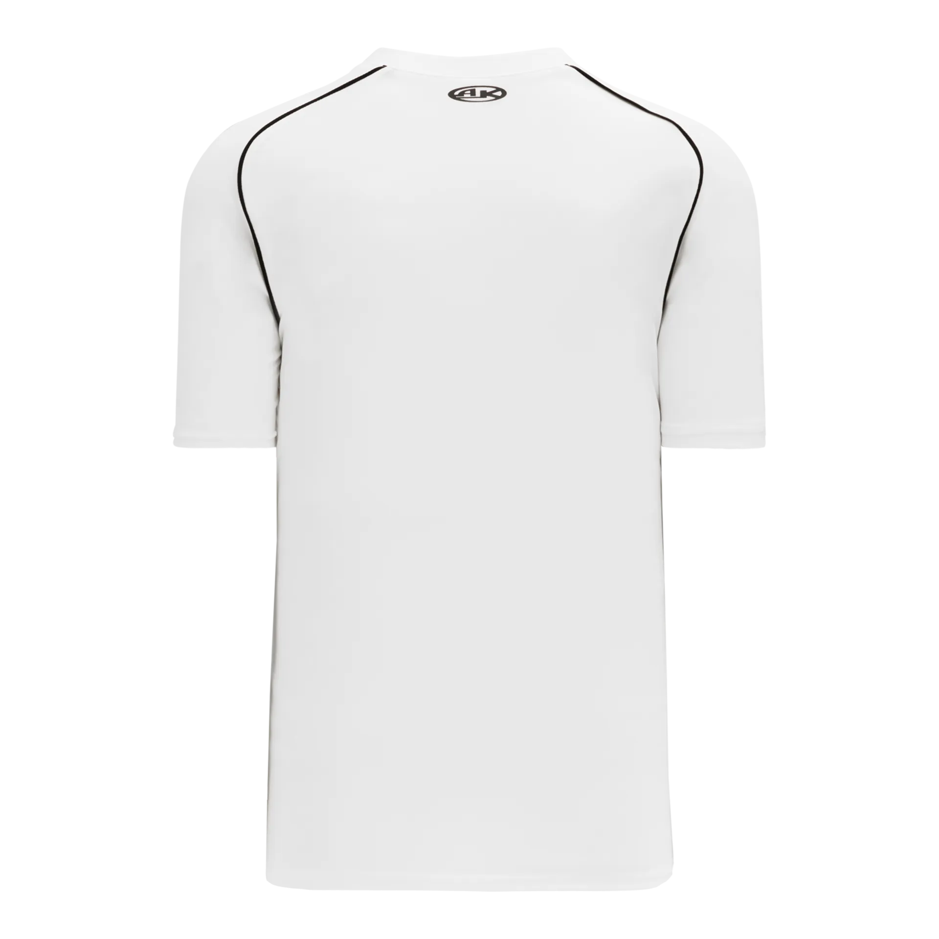 Athletic Knit (AK) BA1344A-222 Adult White/Black Two-Button Baseball Jersey