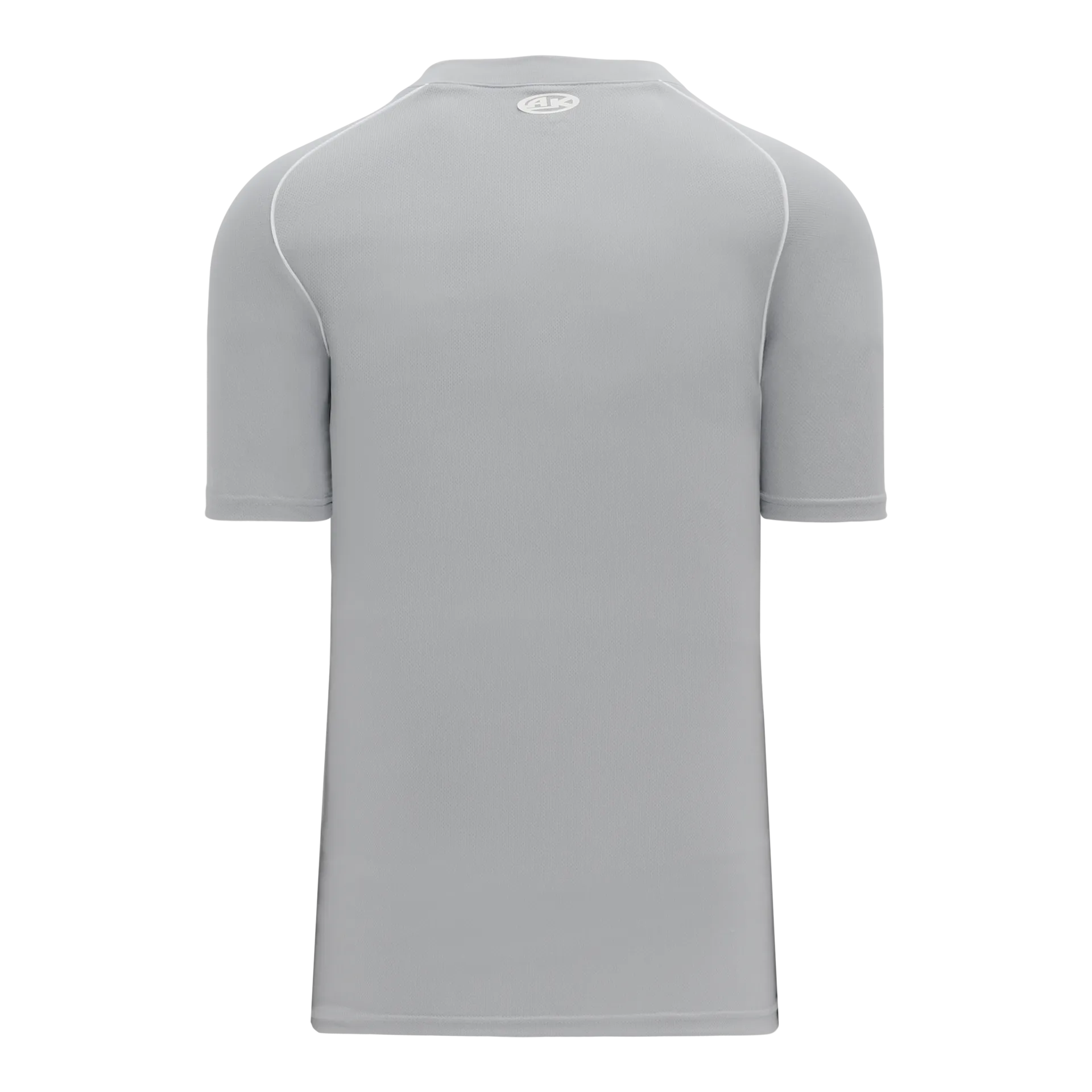 Athletic Knit (AK) BA1344A-245 Adult Grey/White Two-Button Baseball Jersey