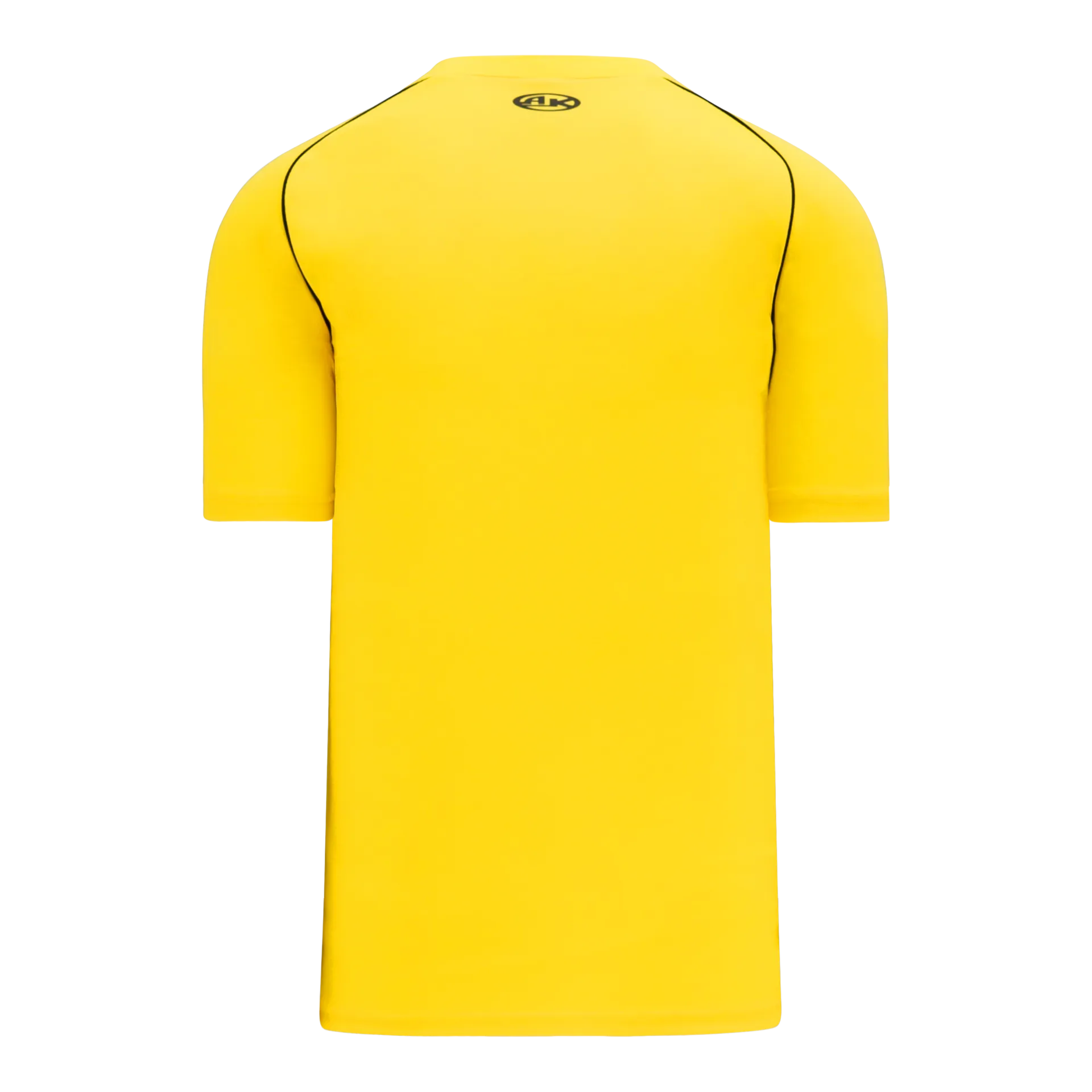Athletic Knit (AK) BA1344A-254 Adult Maize/Black Two-Button Baseball Jersey