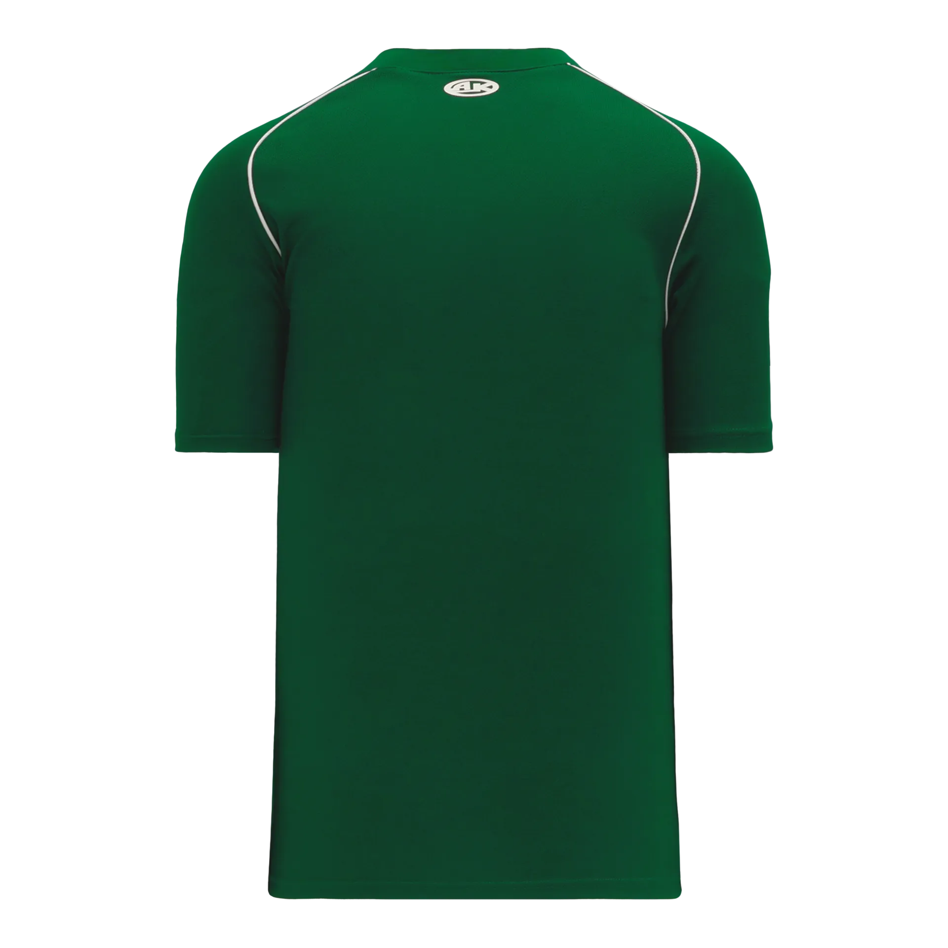 Athletic Knit (AK) BA1344A-260 Adult Dark Green/White Two-Button Baseball Jersey