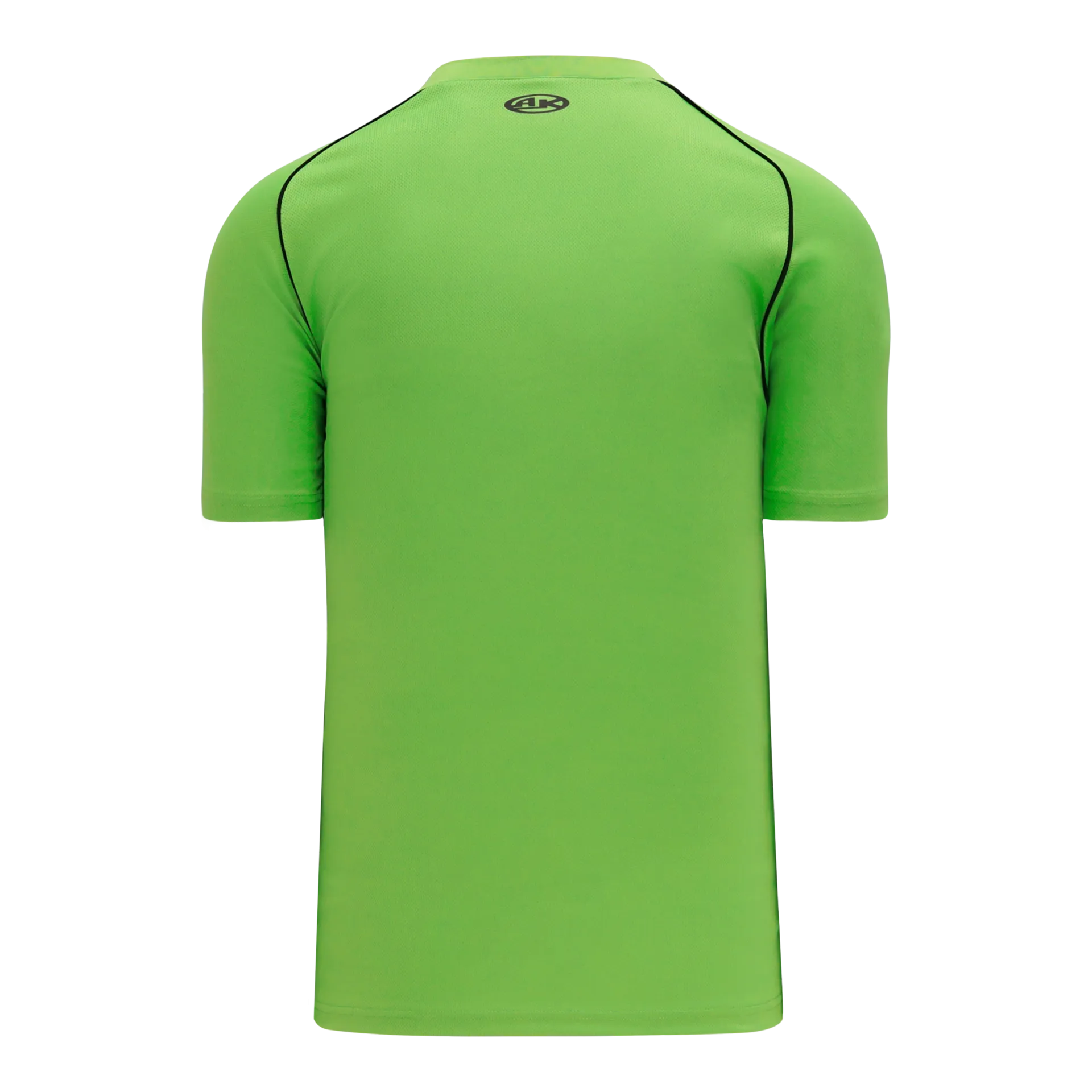 Athletic Knit (AK) BA1344A-269 Adult Lime Green/Black Two-Button Baseball Jersey