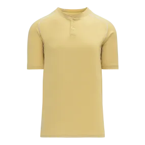 Athletic Knit (AK) BA1344A-280 Adult Vegas Gold/White Two-Button Baseball Jersey