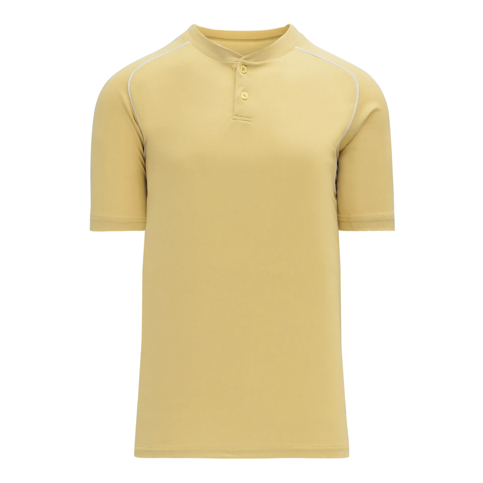 Athletic Knit (AK) BA1344A-280 Adult Vegas Gold/White Two-Button Baseball Jersey
