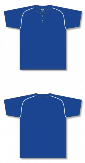 Athletic Knit (AK) BA1344Y-206 Youth Royal Blue/White Two-Button Baseball Jersey