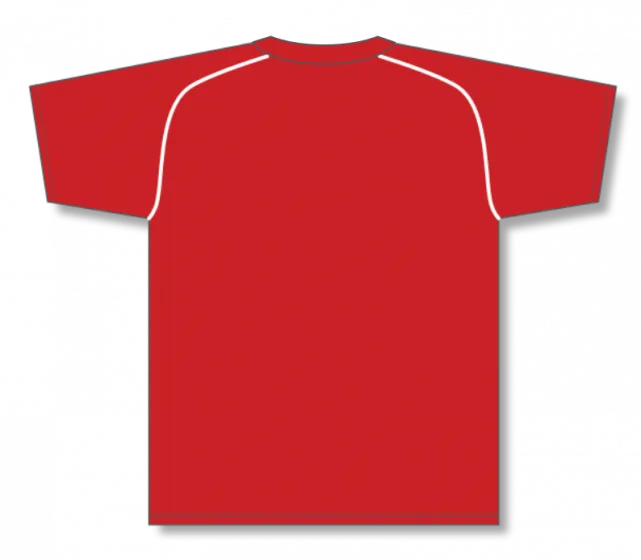 Athletic Knit (AK) BA1344Y-208 Youth Red/White Two-Button Baseball Jersey