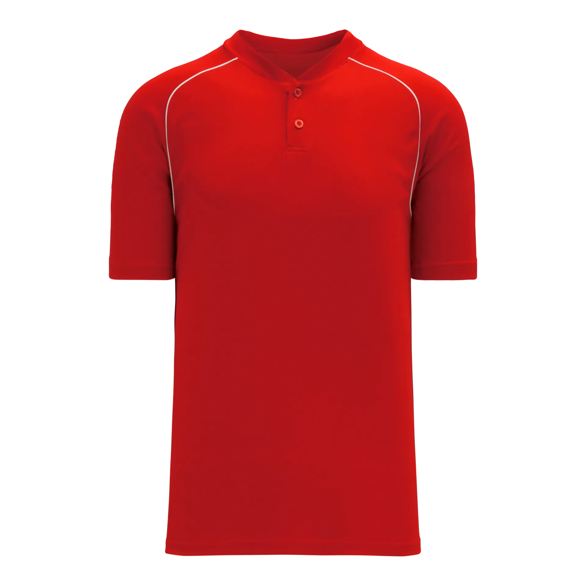 Athletic Knit (AK) BA1344Y-208 Youth Red/White Two-Button Baseball Jersey