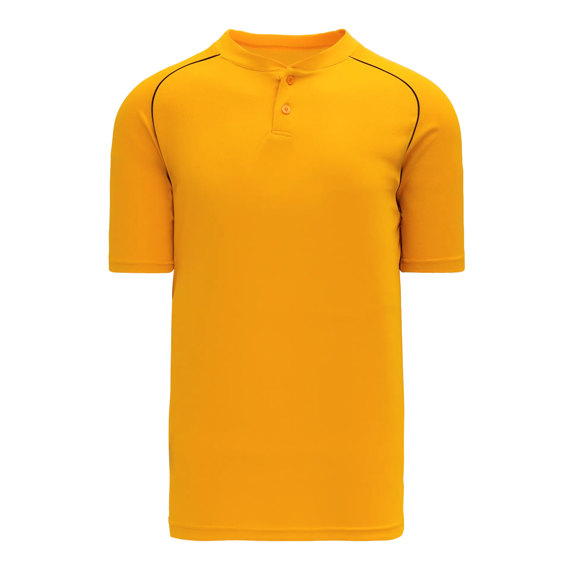 Athletic Knit (AK) BA1344Y-213 Youth Gold/Black Two-Button Baseball Jersey