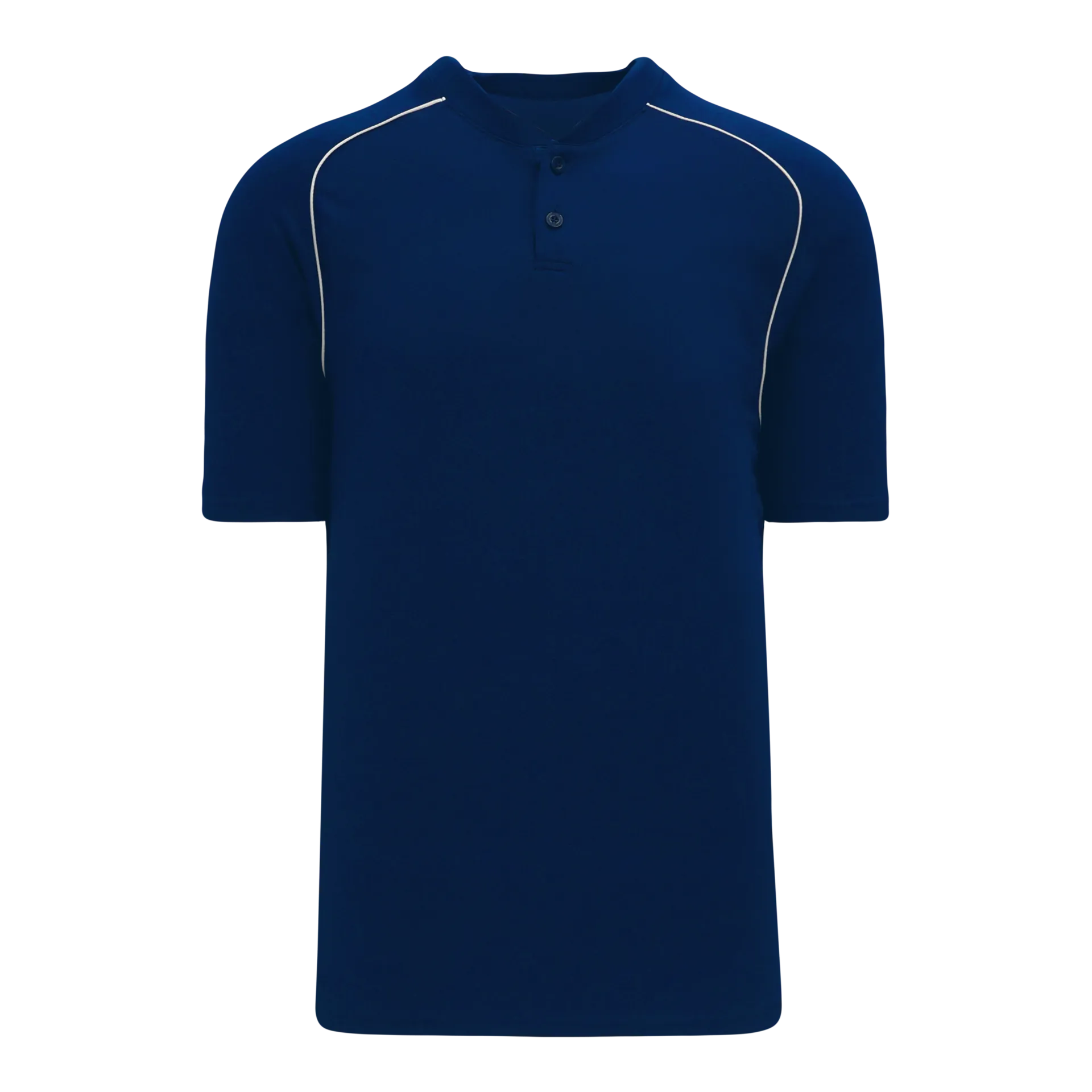 Athletic Knit (AK) BA1344Y-216 Youth Navy/White Two-Button Baseball Jersey