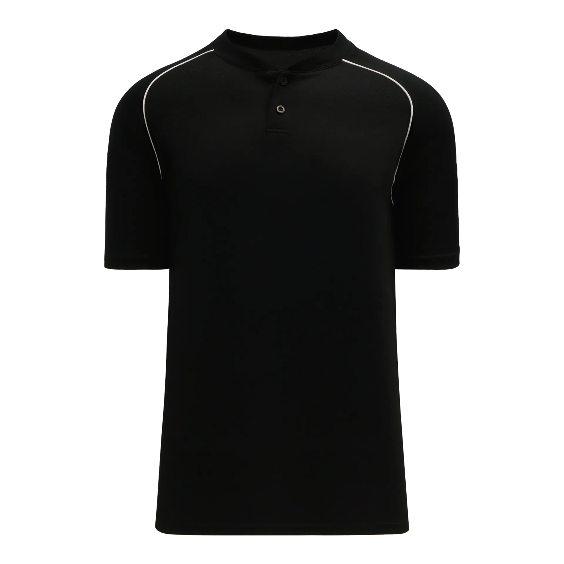 Athletic Knit (AK) BA1344Y-221 Youth Black/White Two-Button Baseball Jersey
