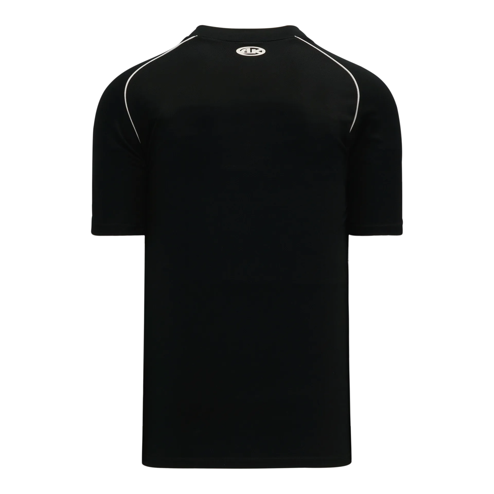 Athletic Knit (AK) BA1344Y-221 Youth Black/White Two-Button Baseball Jersey