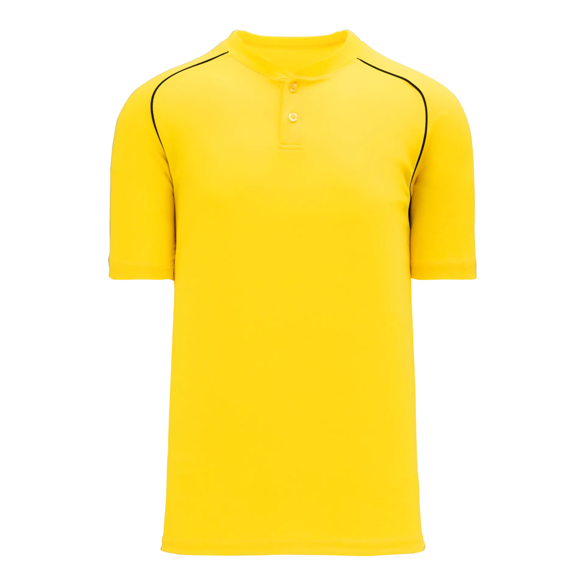 Athletic Knit (AK) BA1344Y-254 Youth Maize/Black Two-Button Baseball Jersey