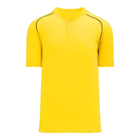Athletic Knit (AK) BA1344Y-254 Youth Maize/Black Two-Button Baseball Jersey