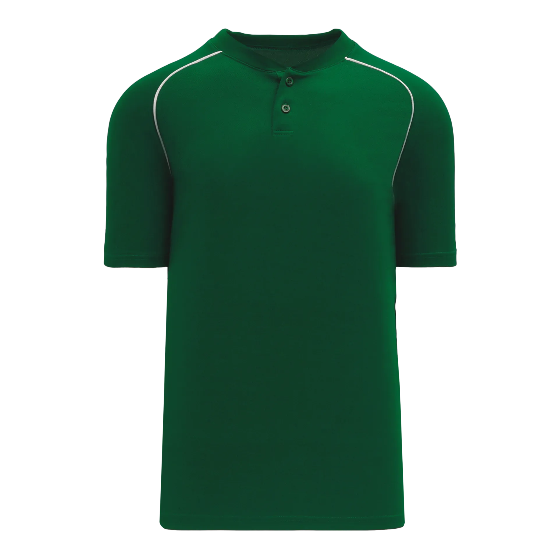 Athletic Knit (AK) BA1344Y-260 Youth Dark Green/White Two-Button Baseball Jersey