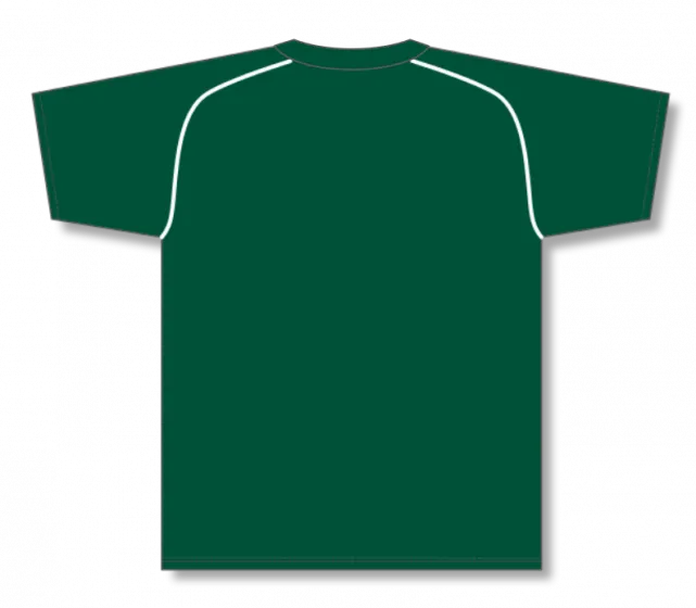 Athletic Knit (AK) BA1344Y-260 Youth Dark Green/White Two-Button Baseball Jersey