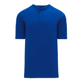 Athletic Knit (AK) BA1347A-002 Adult Royal Blue Two-Button Baseball Jersey