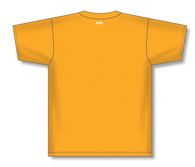 Athletic Knit (AK) BA1347A-006 Adult Gold Two-Button Baseball Jersey