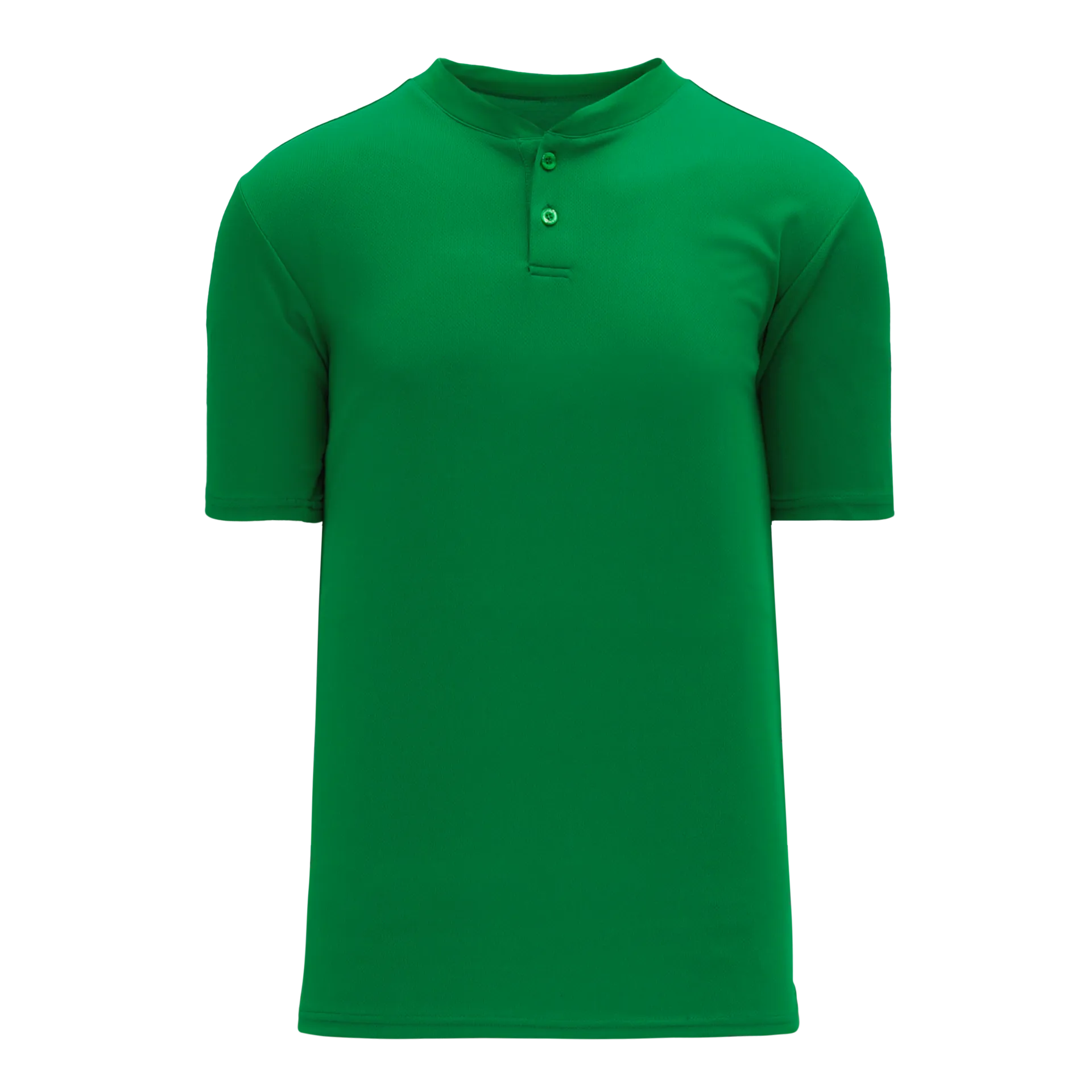 Athletic Knit (AK) BA1347A-007 Adult Kelly Green Two-Button Baseball Jersey