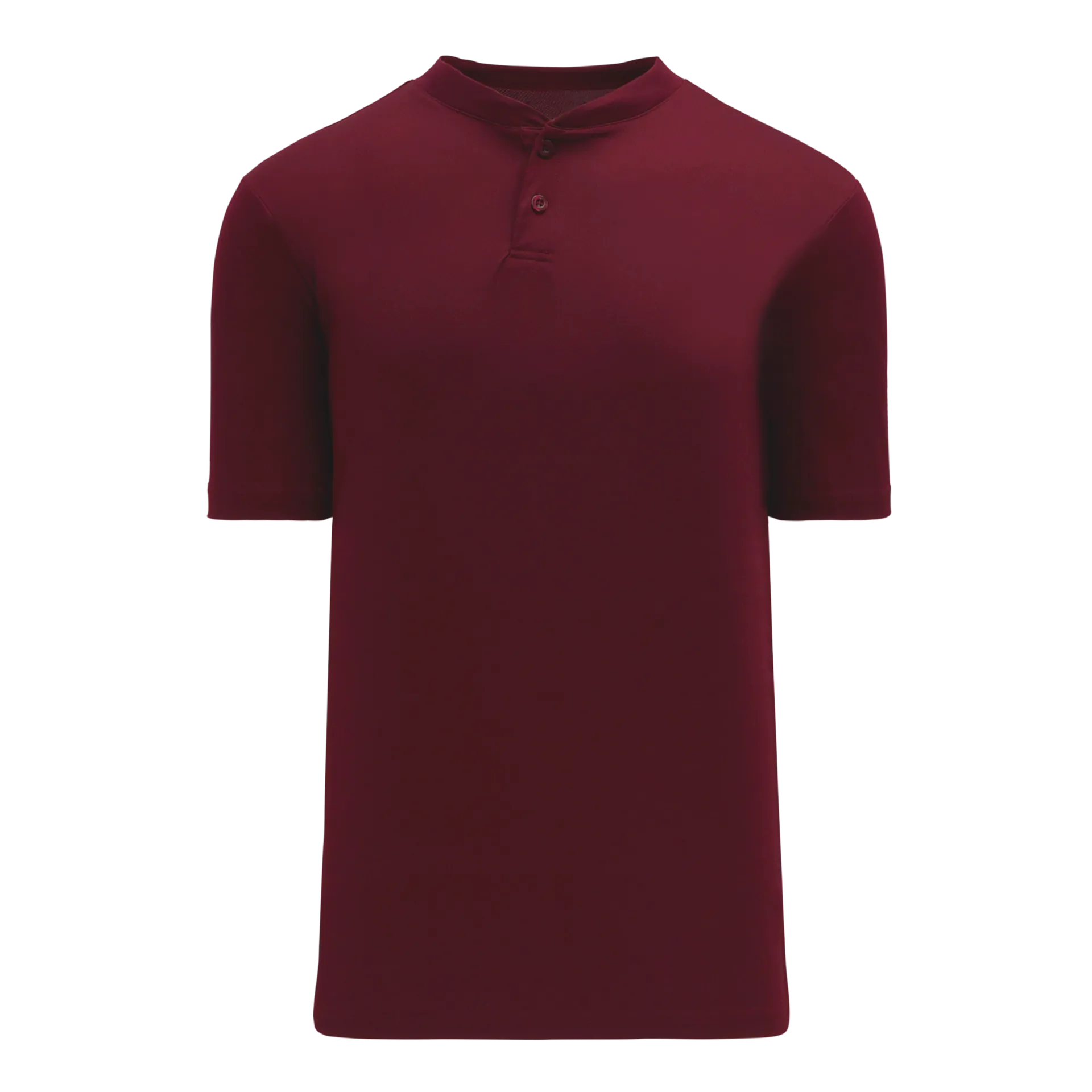 Athletic Knit (AK) BA1347A-009 Adult Maroon Two-Button Baseball Jersey
