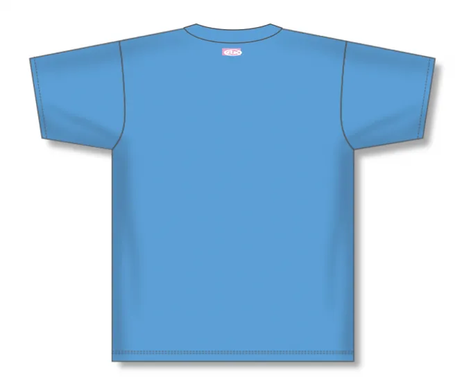 Athletic Knit (AK) BA1347A-018 Adult Sky Blue Two-Button Baseball Jersey