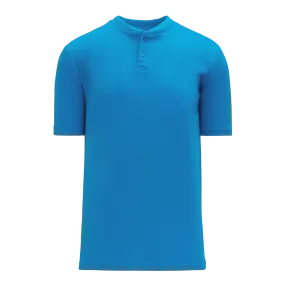 Athletic Knit (AK) BA1347A-019 Adult Pro Blue Two-Button Baseball Jersey