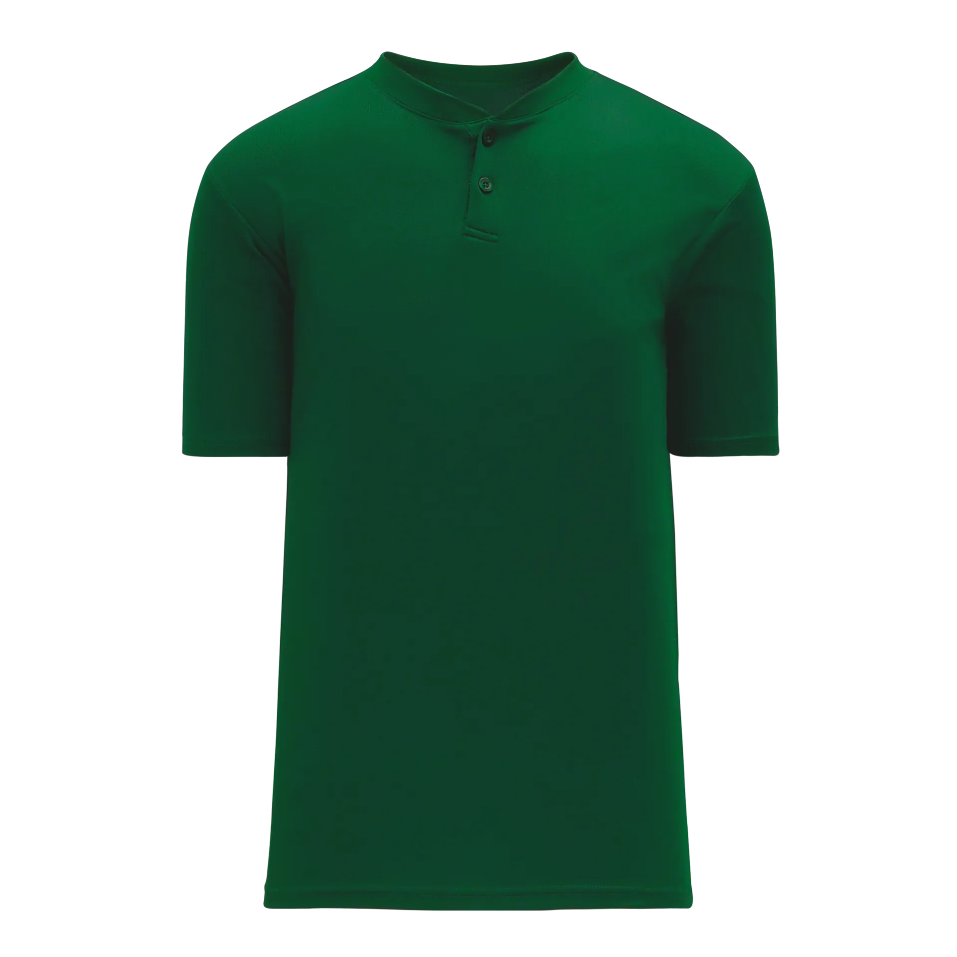 Athletic Knit (AK) BA1347A-029 Adult Dark Green Two-Button Baseball Jersey