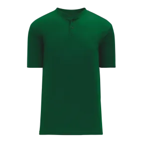 Athletic Knit (AK) BA1347A-029 Adult Dark Green Two-Button Baseball Jersey