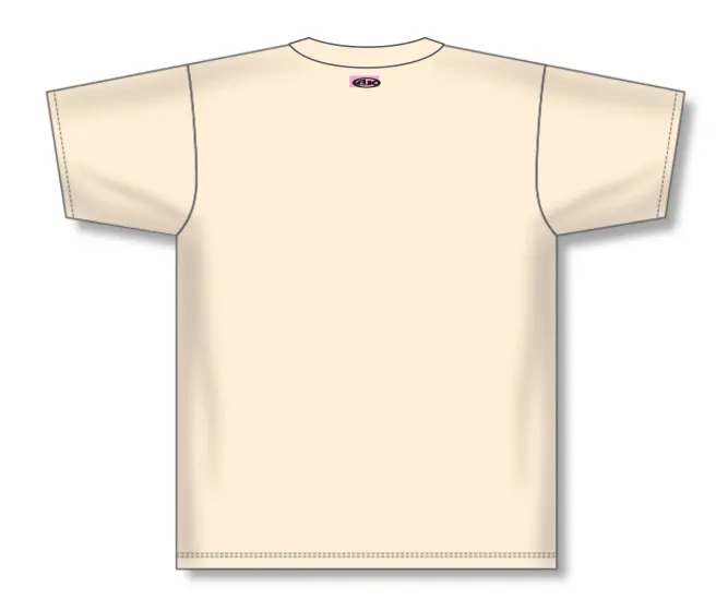 Athletic Knit (AK) BA1347A-048 Adult Sand Two-Button Baseball Jersey