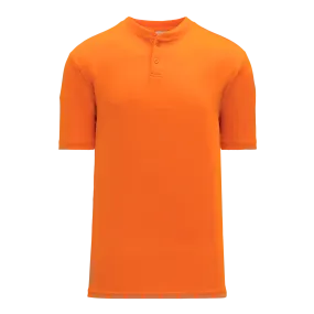 Athletic Knit (AK) BA1347A-064 Adult Orange Two-Button Baseball Jersey