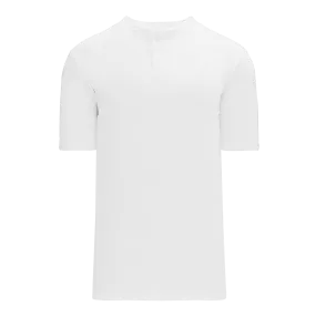 Athletic Knit (AK) BA1347Y-000 Youth White Two-Button Baseball Jersey