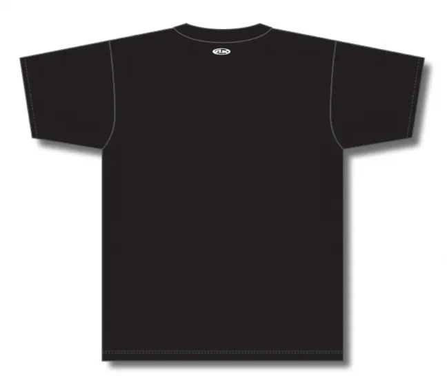 Athletic Knit (AK) BA1347Y-001 Youth Black Two-Button Baseball Jersey