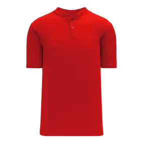Athletic Knit (AK) BA1347Y-005 Youth Red Two-Button Baseball Jersey