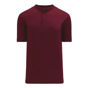 Athletic Knit (AK) BA1347Y-009 Youth Maroon Two-Button Baseball Jersey