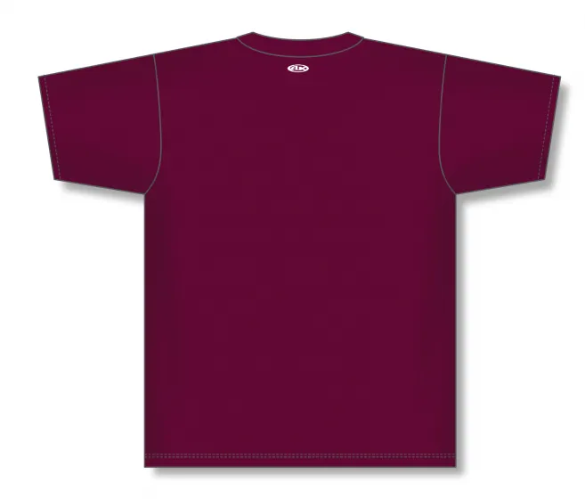 Athletic Knit (AK) BA1347Y-009 Youth Maroon Two-Button Baseball Jersey