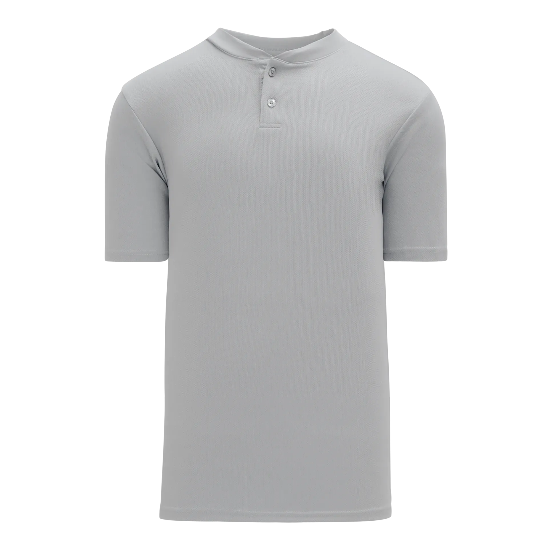 Athletic Knit (AK) BA1347Y-012 Youth Grey Two-Button Baseball Jersey