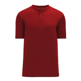 Athletic Knit (AK) BA1347Y-013 Youth AV Red Two-Button Baseball Jersey
