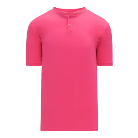 Athletic Knit (AK) BA1347Y-014 Youth Pink Two-Button Baseball Jersey