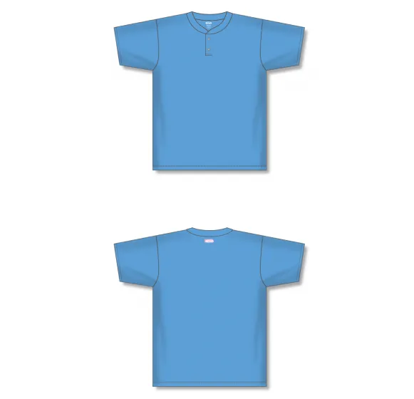 Athletic Knit (AK) BA1347Y-018 Youth Sky Blue Two-Button Baseball Jersey