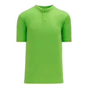 Athletic Knit (AK) BA1347Y-031 Youth Lime Green Two-Button Baseball Jersey