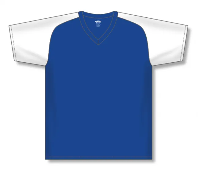 Athletic Knit (AK) BA1375M-206 Mens Royal Blue/White Pullover Baseball Jersey