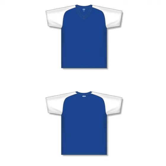 Athletic Knit (AK) BA1375M-206 Mens Royal Blue/White Pullover Baseball Jersey
