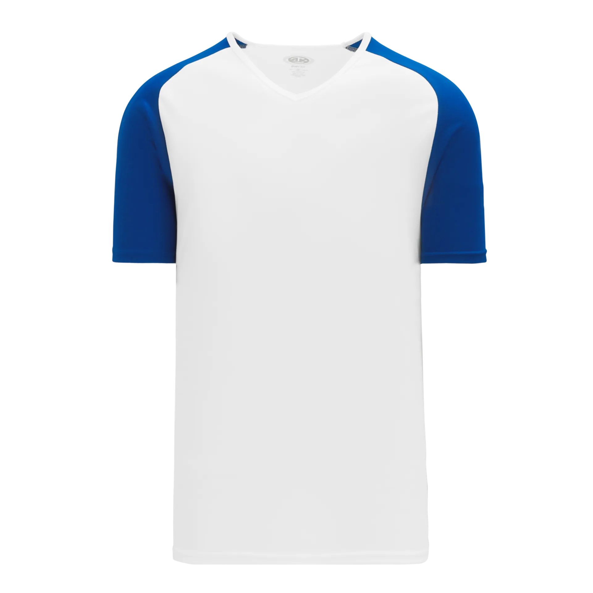 Athletic Knit (AK) BA1375M-207 Mens White/Royal Blue Pullover Baseball Jersey