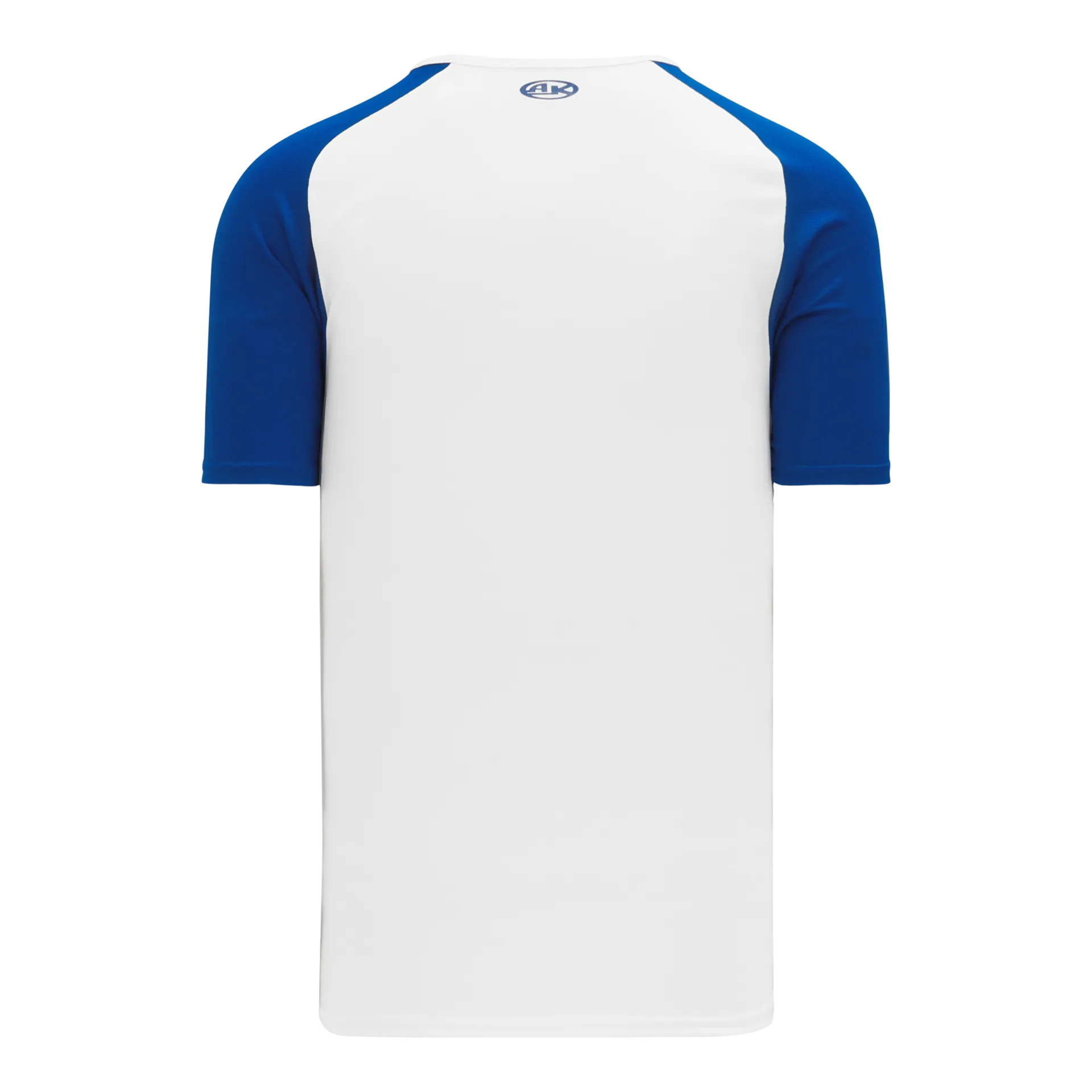 Athletic Knit (AK) BA1375M-207 Mens White/Royal Blue Pullover Baseball Jersey