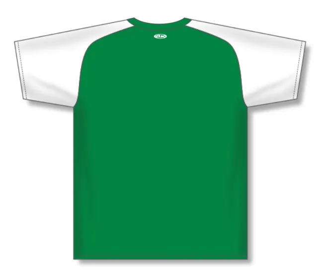 Athletic Knit (AK) BA1375M-210 Mens Kelly Green/White Pullover Baseball Jersey