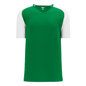 Athletic Knit (AK) BA1375M-210 Mens Kelly Green/White Pullover Baseball Jersey