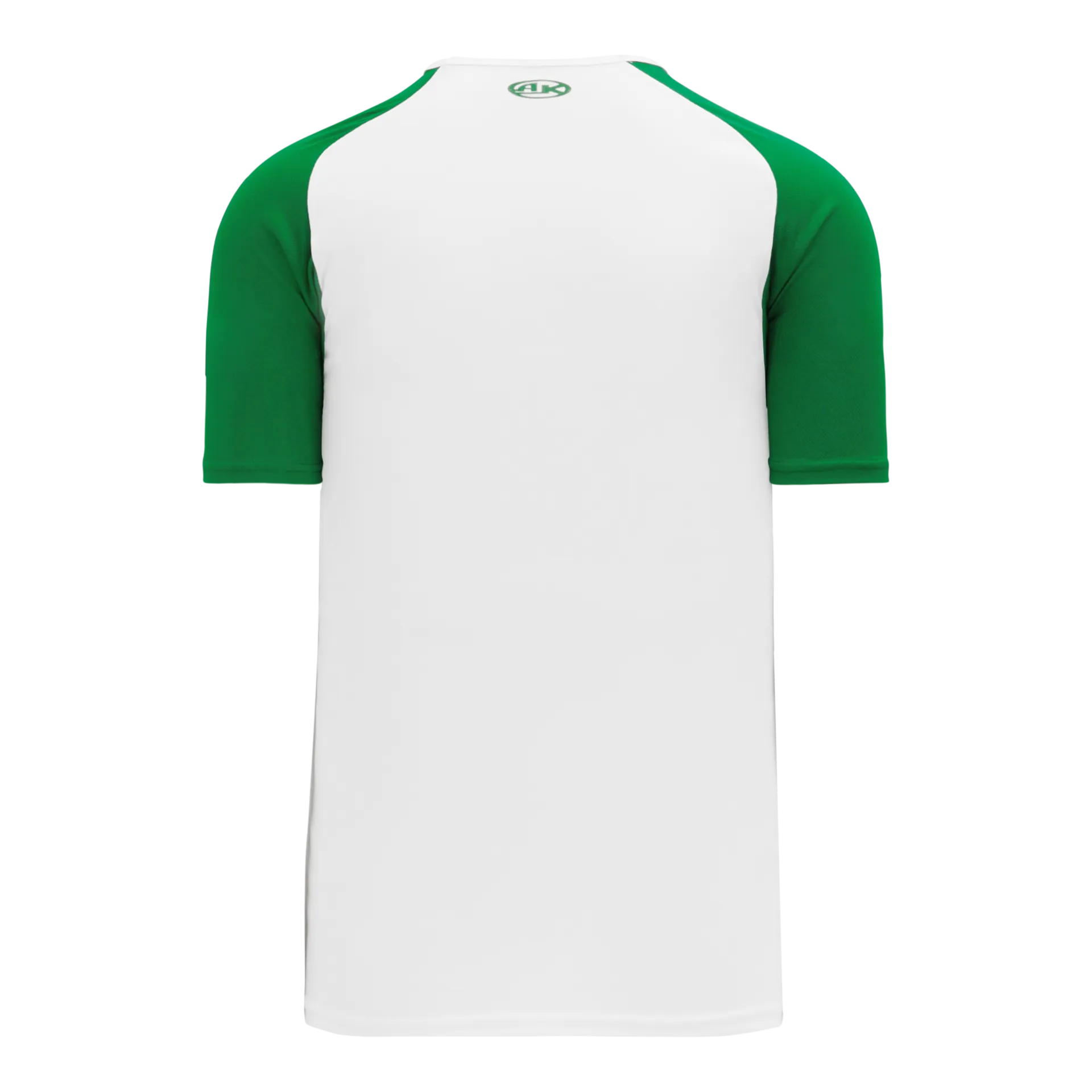 Athletic Knit (AK) BA1375M-211 Mens White/Kelly Green Pullover Baseball Jersey