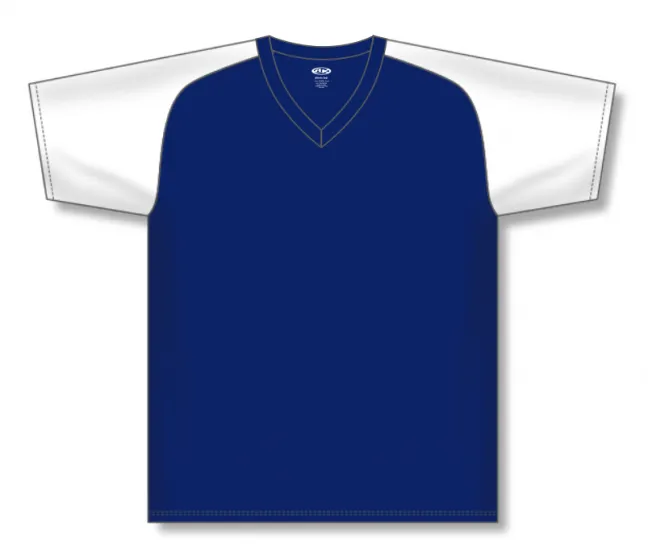 Athletic Knit (AK) BA1375M-216 Mens Navy/White Pullover Baseball Jersey